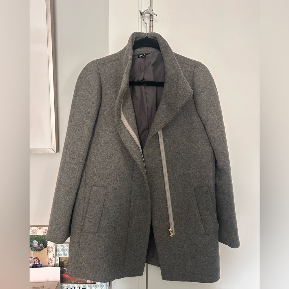 JCREW Mercantjle Gray Women's Wool Coat